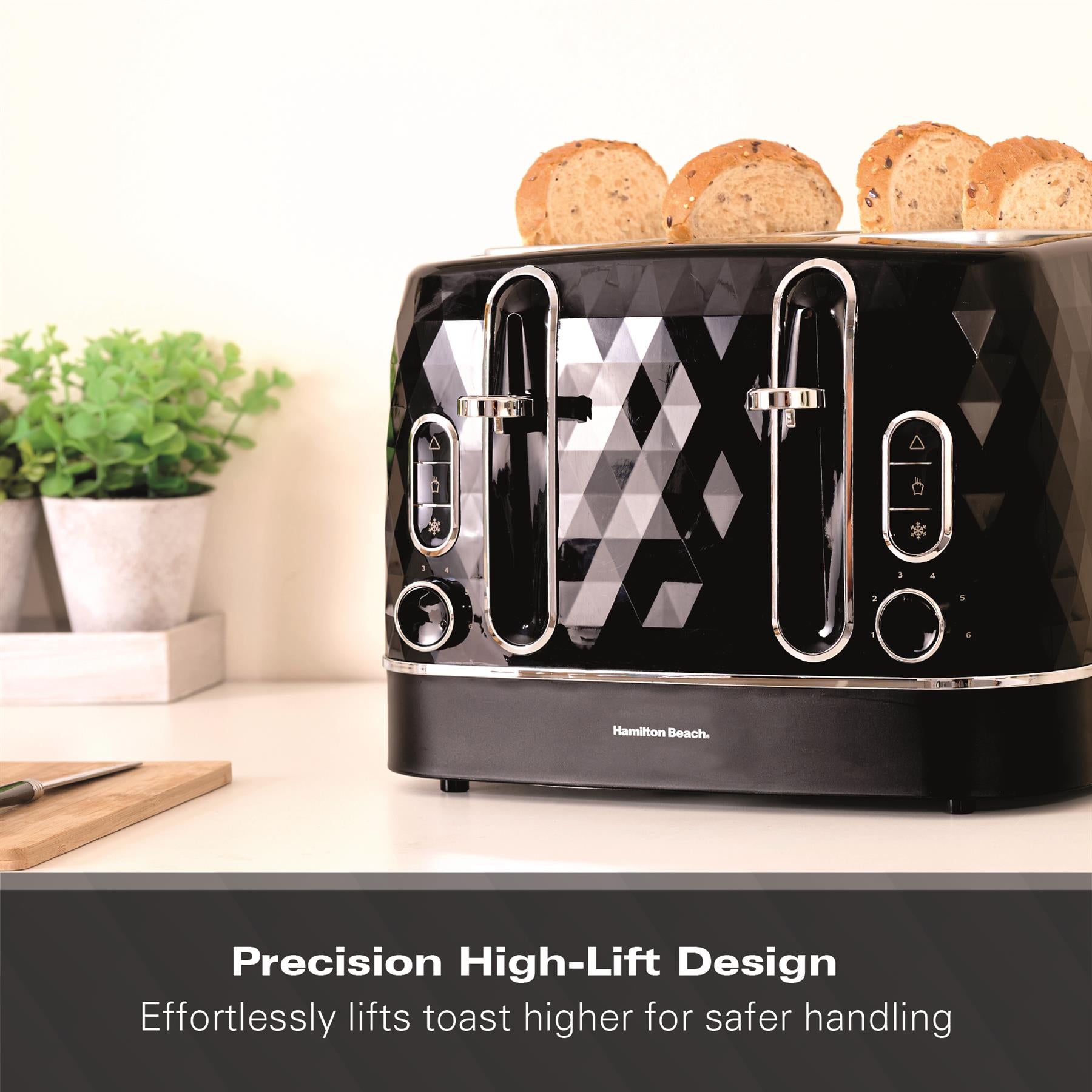 Hamilton Beach Diamond 4 Slice Toaster Black