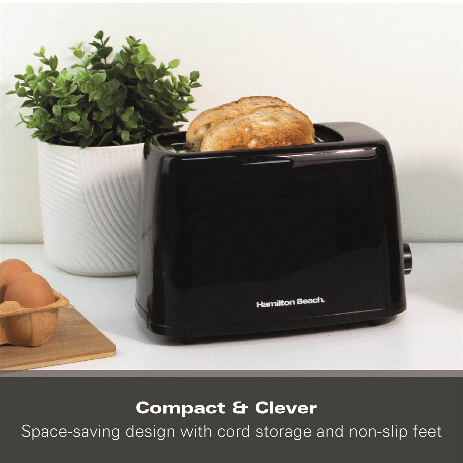 Hamilton Beach Essential 2 Slice Plastic Toaster - Black - Hamilton Beach UK