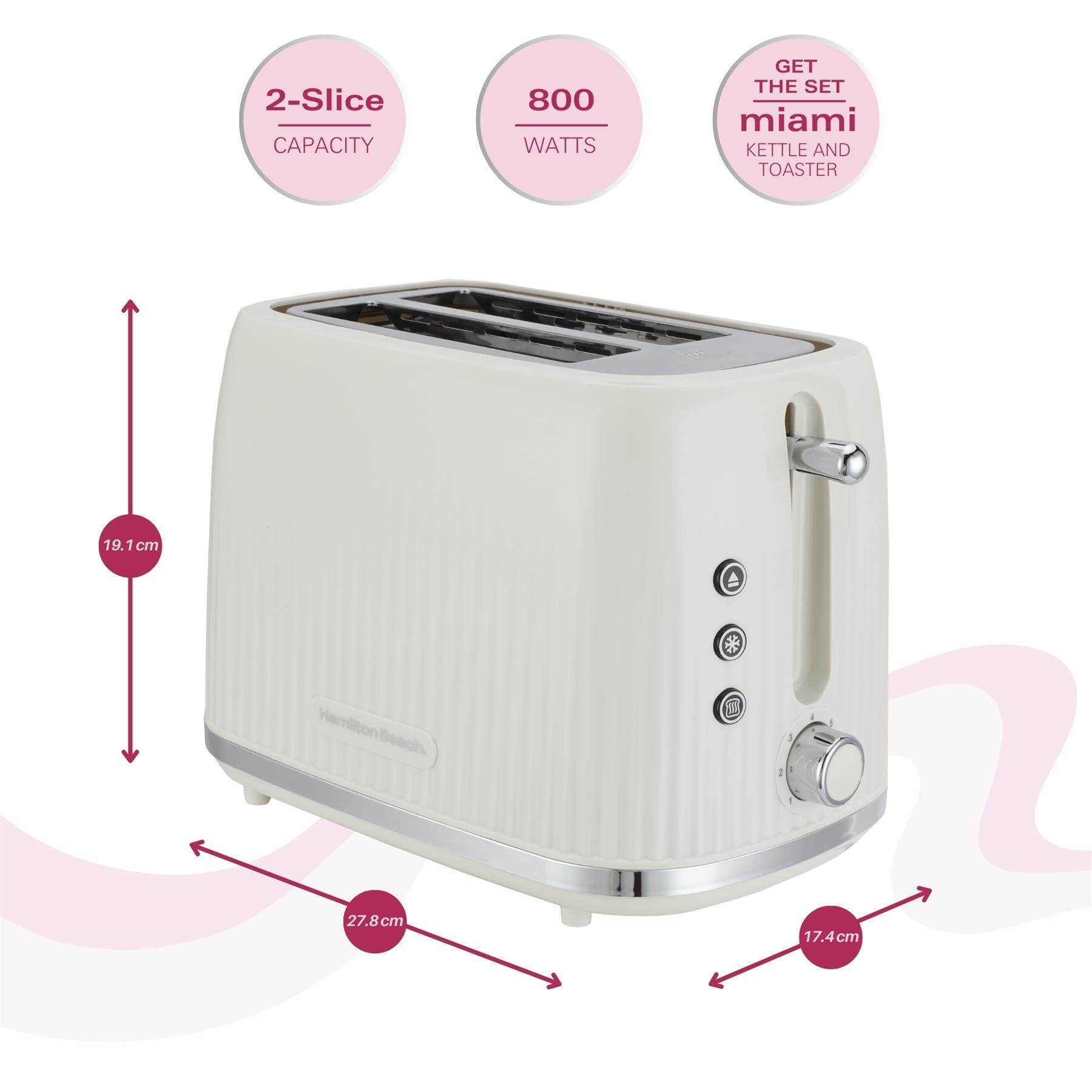 Hamilton Beach Miami 2 Slice Toaster - Sand - Hamilton Beach UK