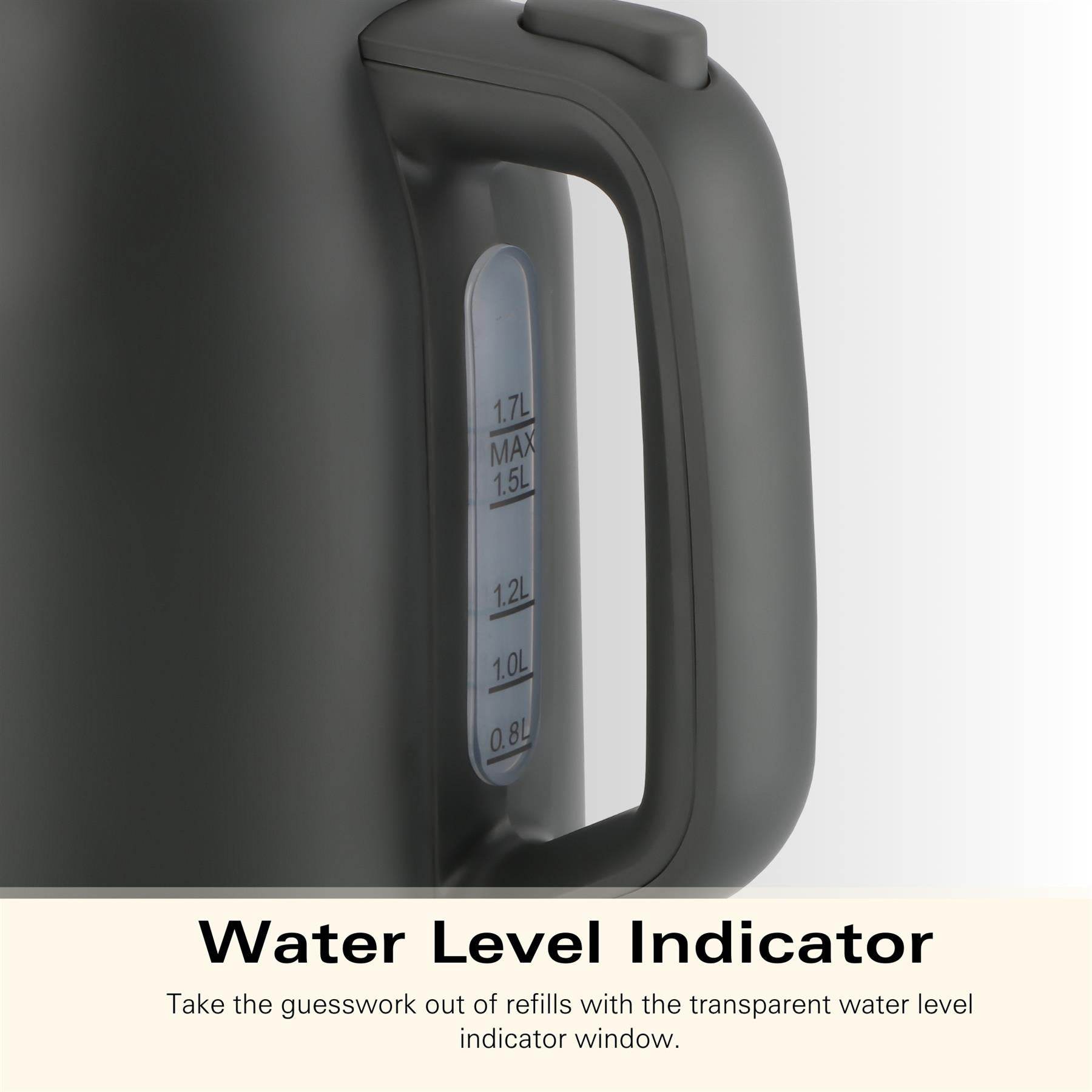 Hamilton Beach Ella 1.7L Kettle - Matte Charcoal - Hamilton Beach UK