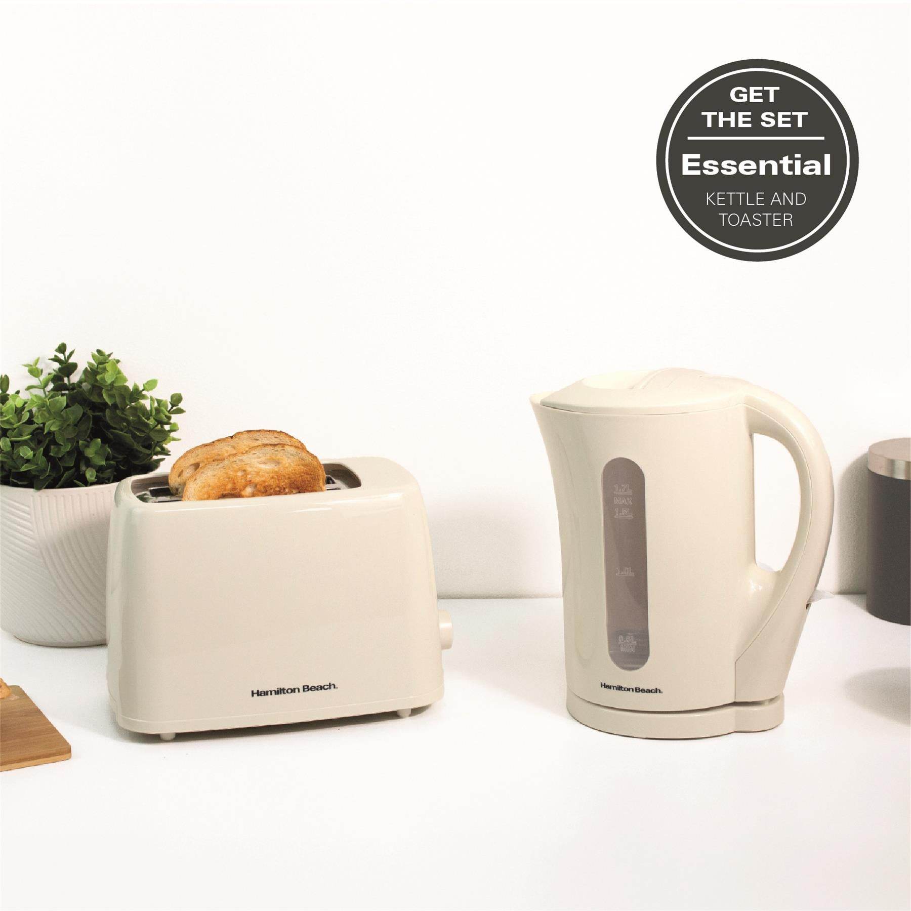 Hamilton Beach Essential 2 Slice Plastic Toaster - Cream - Hamilton Beach UK