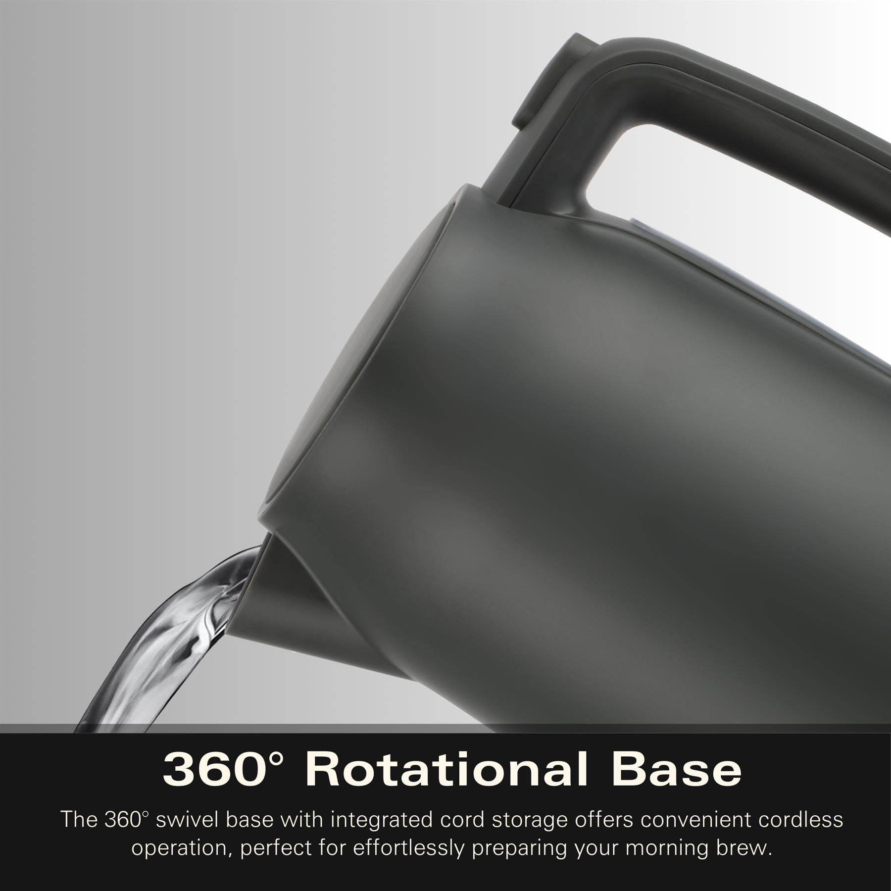 Hamilton Beach Ella 1.7L Kettle - Matte Charcoal - Hamilton Beach UK