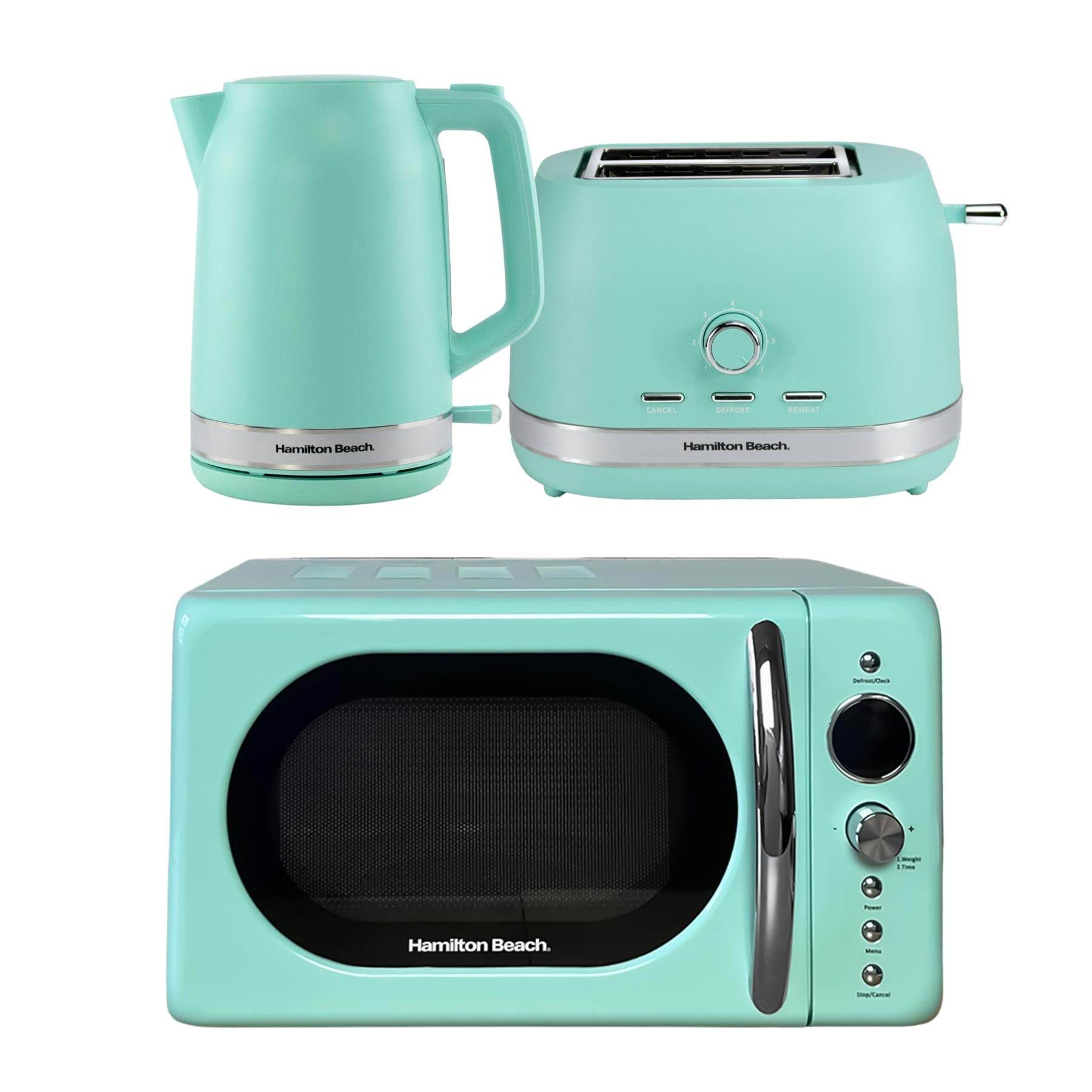 Hamilton Beach Ella Kettle, Toaster & Microwave Set - Mint - Hamilton Beach UK