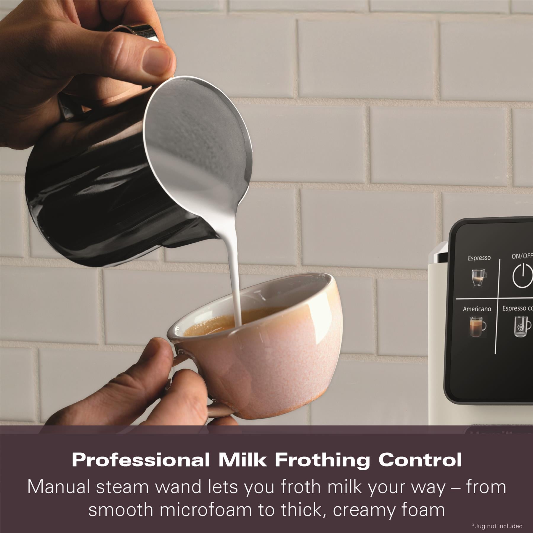 Hamilton Beach BaristaPro Touch 5-in-1 Espresso Machine Cream