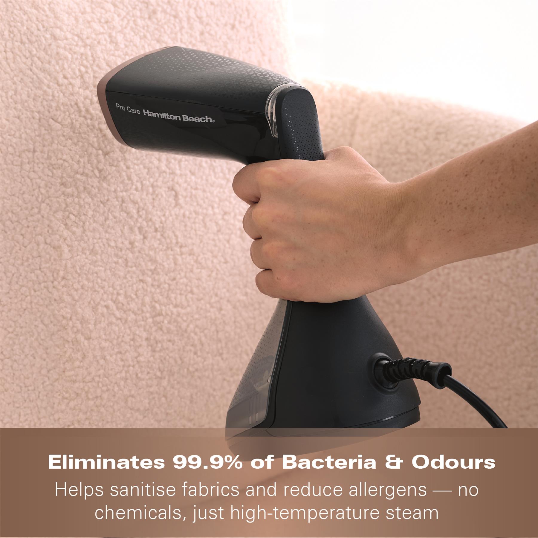 Hamilton Beach ProCare Handheld Garment Steamer - Black & Bronze