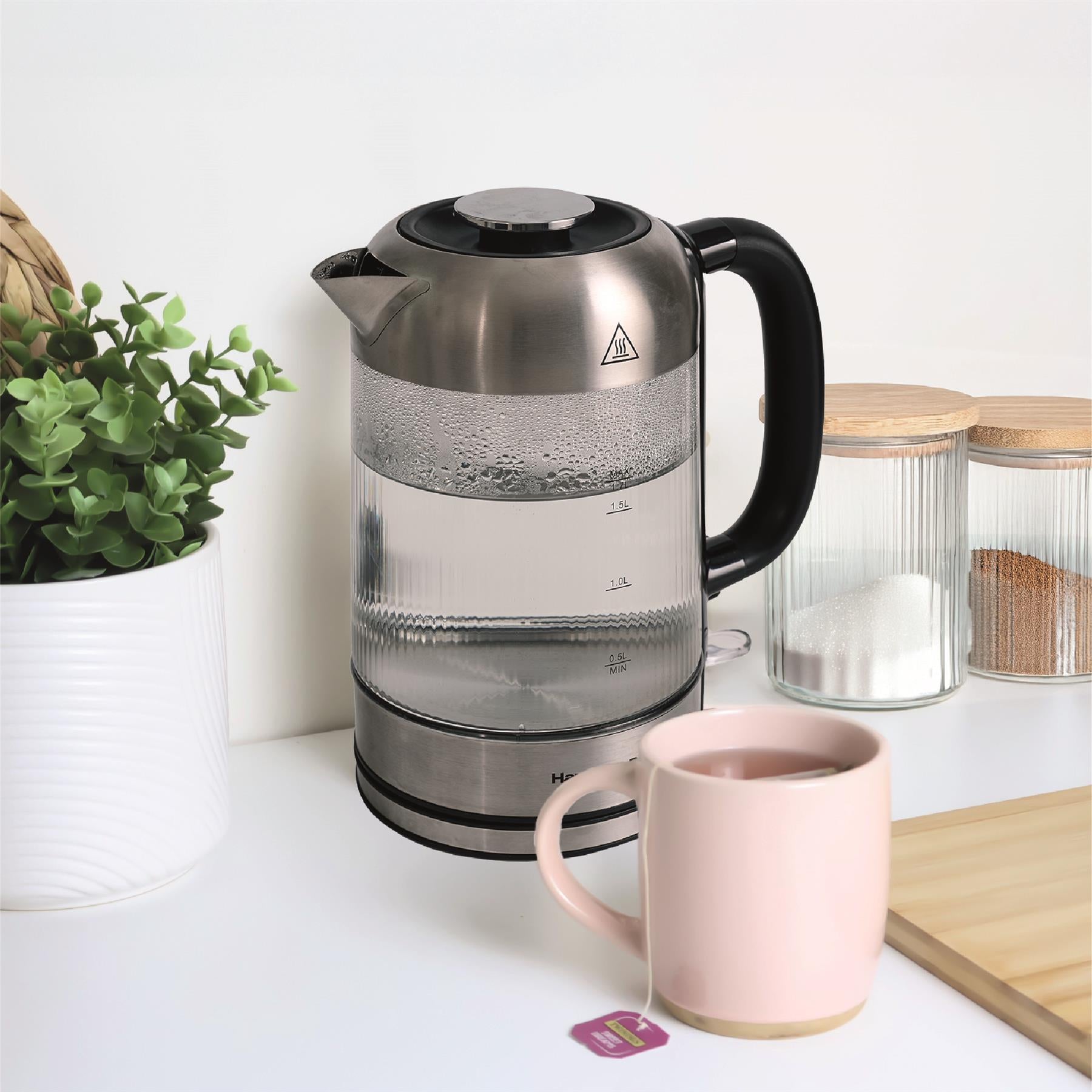 Hamilton Beach Liberty 1.7L Ribbed Glass Kettle