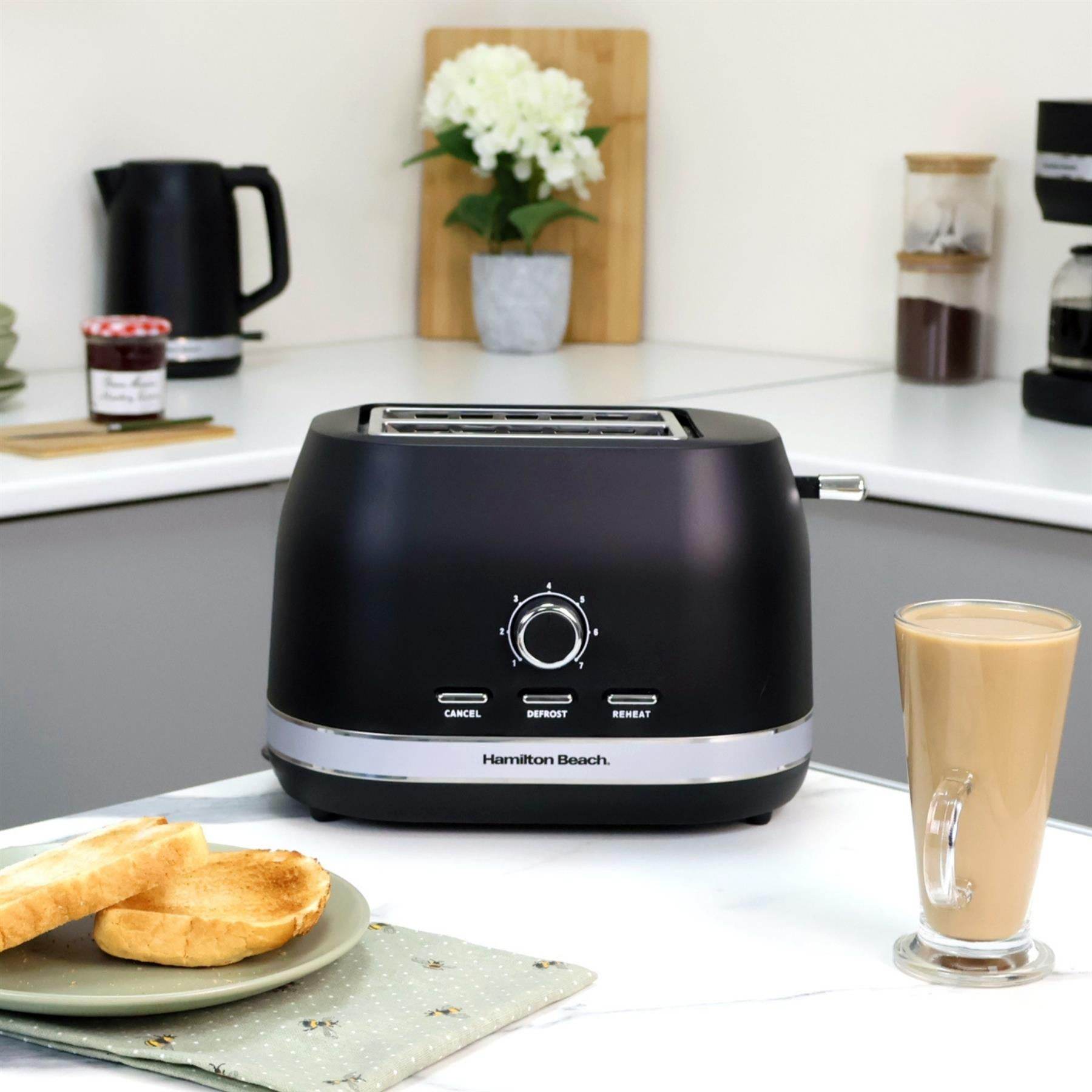 Hamilton Beach Ella 2 Slice Toaster - Matte Black - Hamilton Beach UK