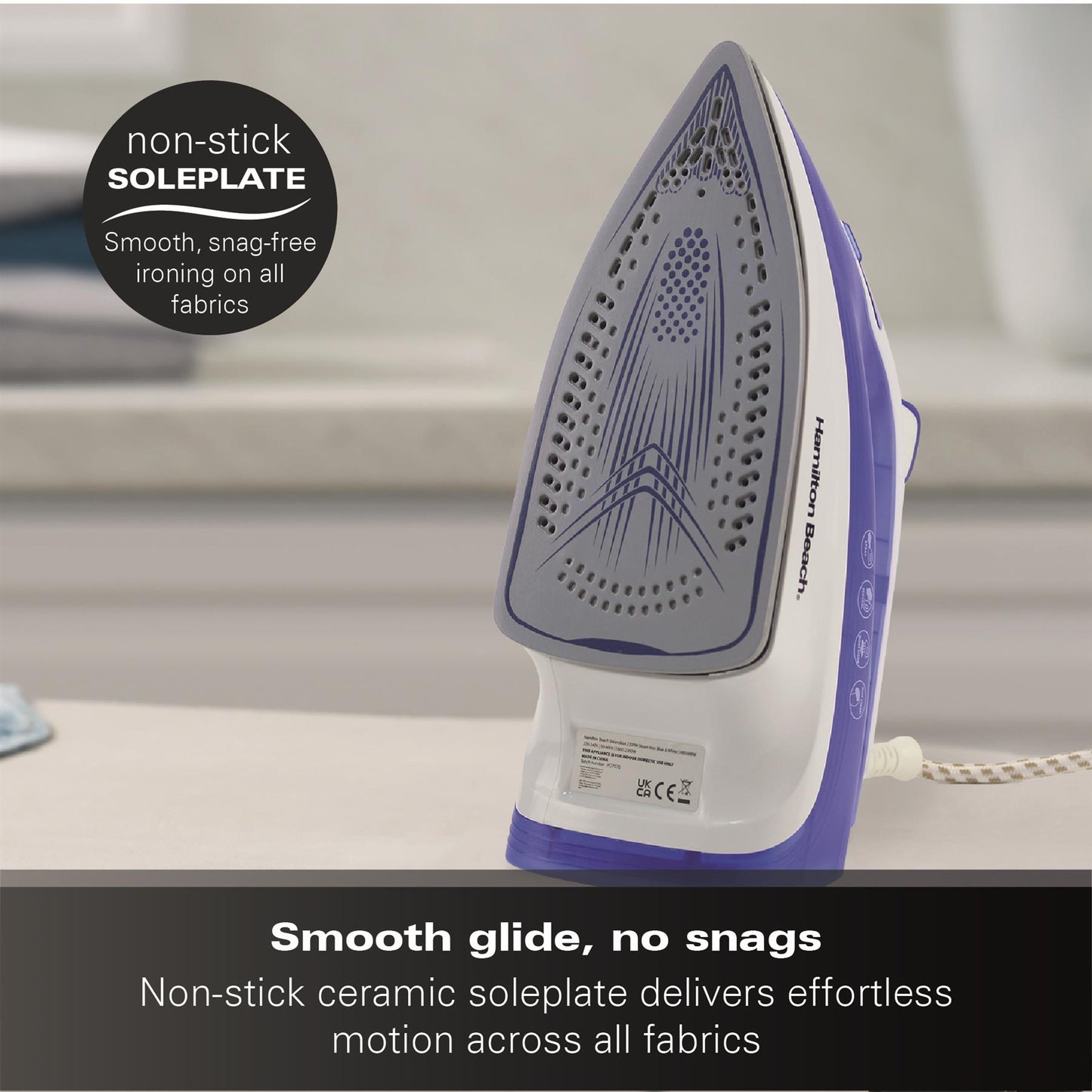 Hamilton Beach SteamMax 2200W Blue & White Steam Iron
