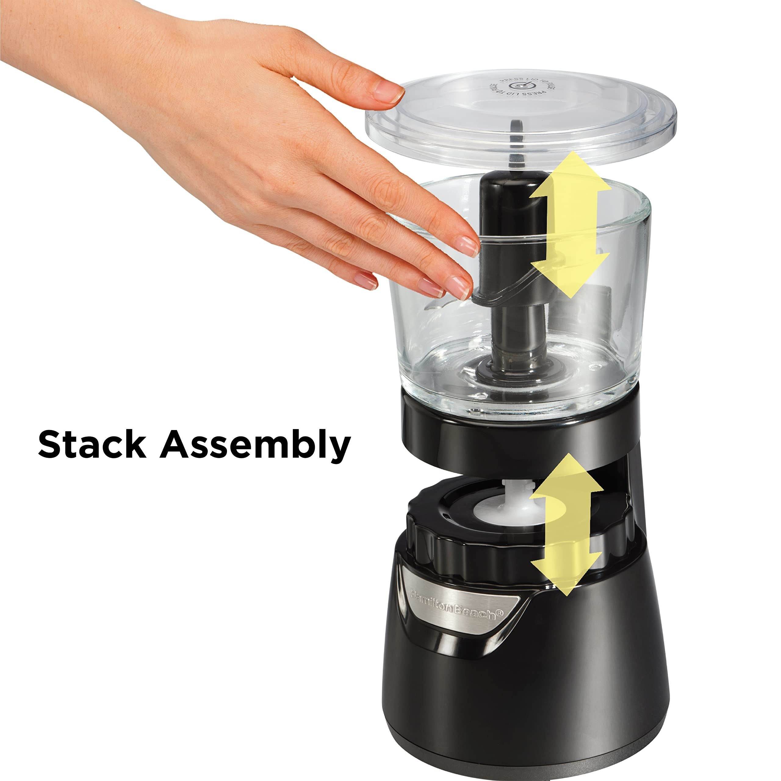 Hamilton Beach 700ml Stack & Press Glass Bowl Chopper - Hamilton Beach UK