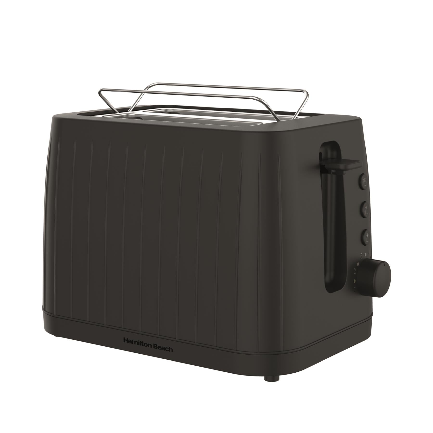 Stealth 2 Slice Textured Toaster - Matte Black