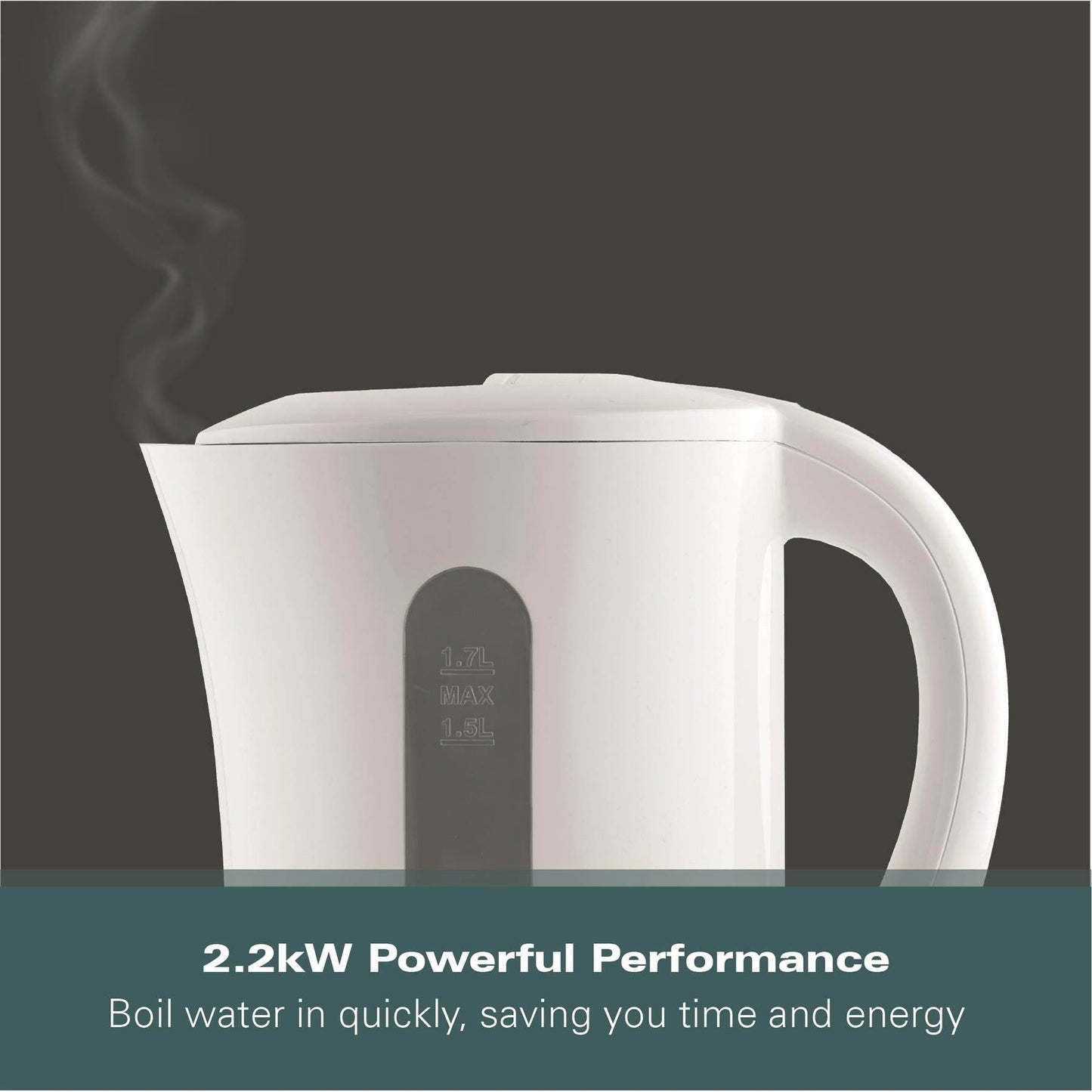 Hamilton Beach Essential 1.7L White Plastic Kettle