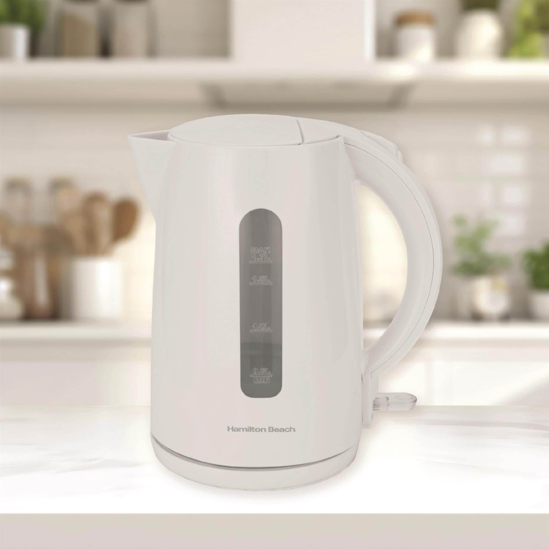 Hamilton Beach Essential Rapid Boil Kettle & 4 Slice Toaster Set - White - Hamilton Beach UK