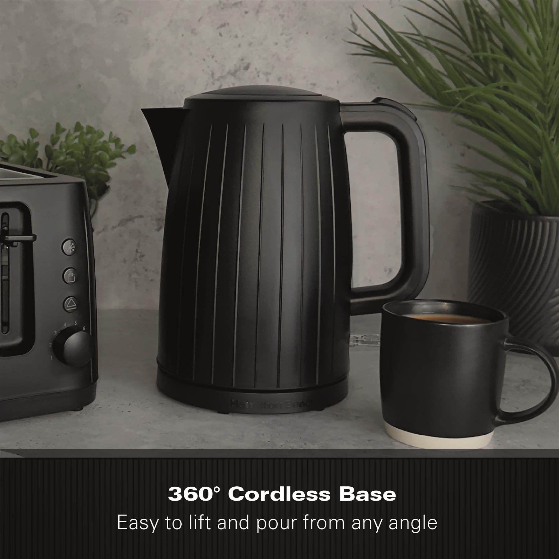 Hamilton Beach Stealth 1.7L Textured Kettle - Matte Black - Hamilton Beach UK