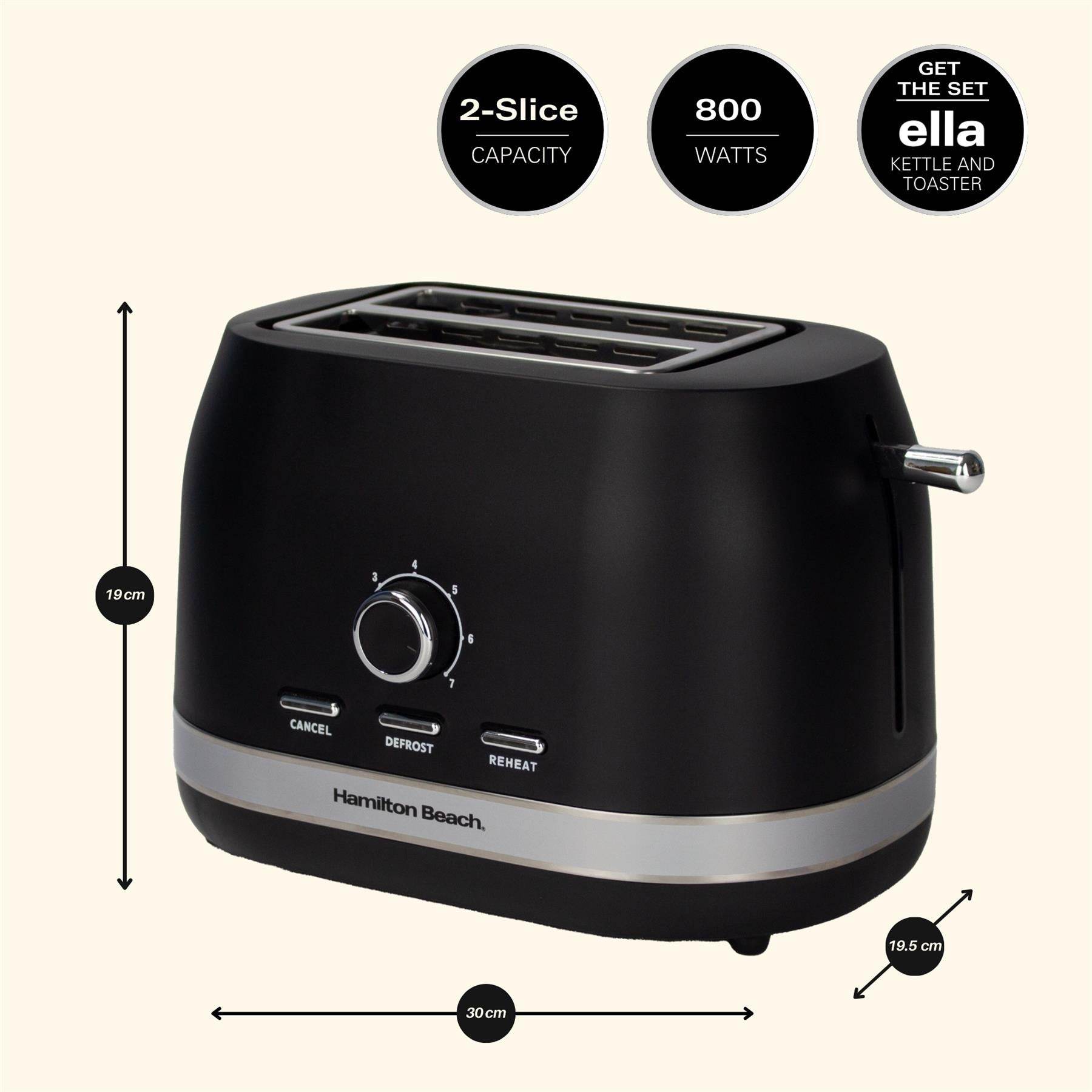 Hamilton Beach Ella 2 Slice Matte Toasters - Hamilton Beach UK