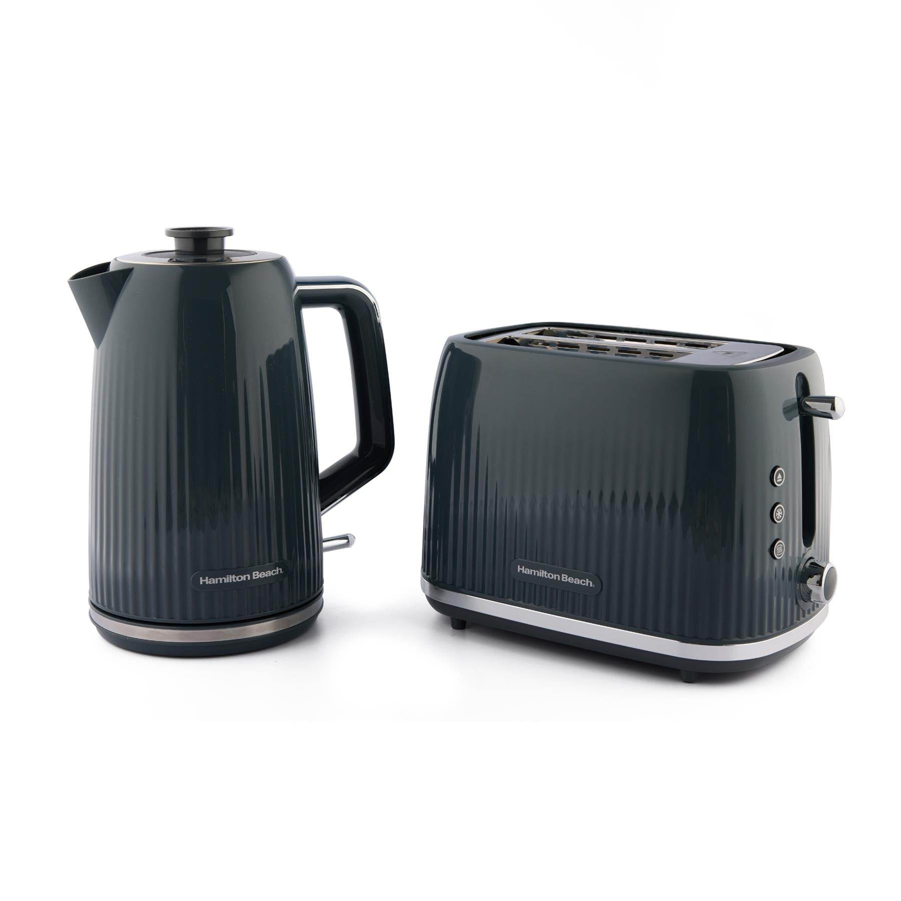 Hamilton Beach Miami Kettle & Toaster Set - Charcoal Grey - Hamilton Beach UK