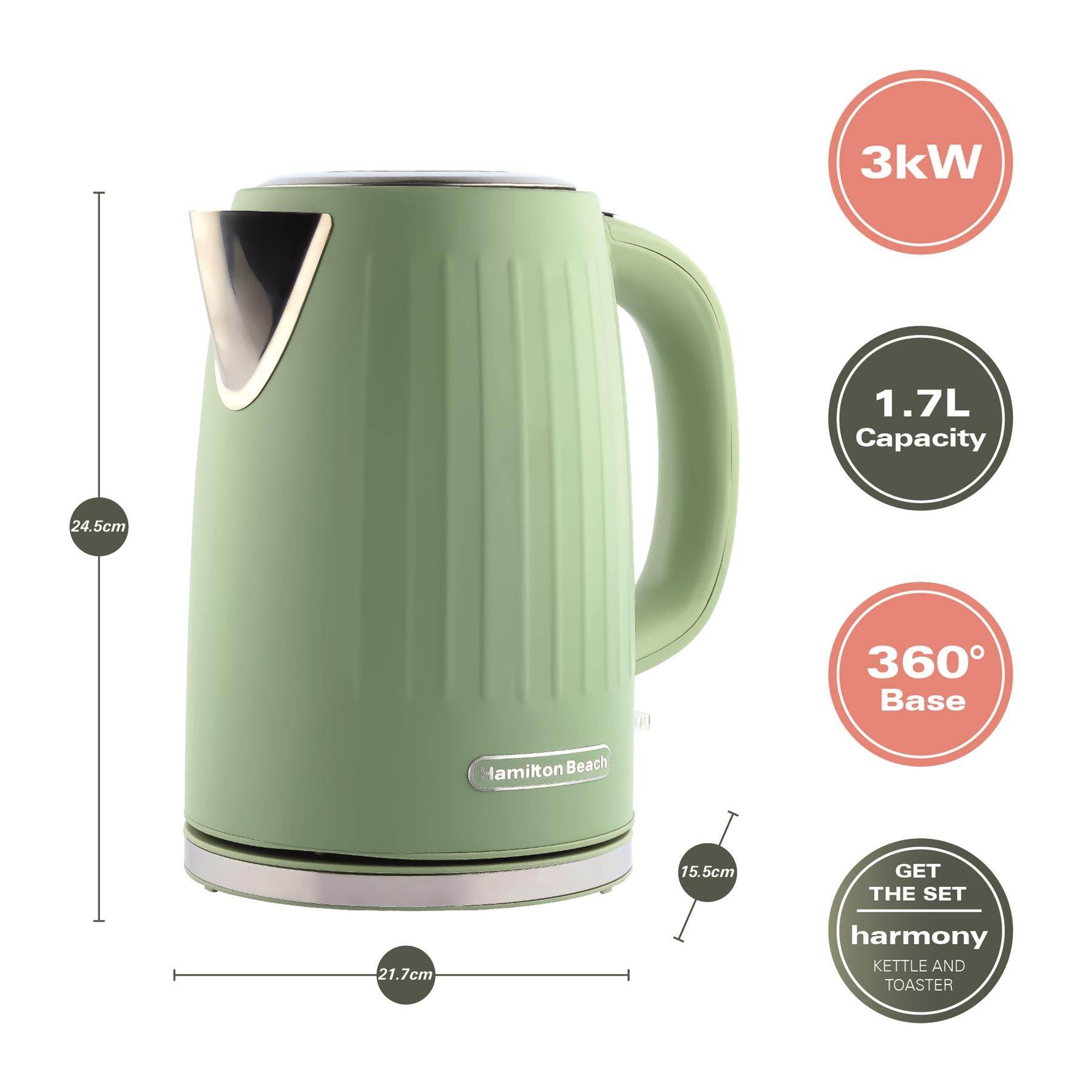 Hamilton Beach Harmony 1.7L Kettle - Matcha - Hamilton Beach UK