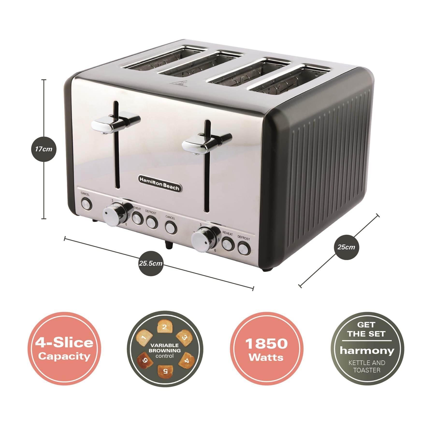 Hamilton Beach Harmony 4 Slice Toaster - Espresso - Hamilton Beach UK
