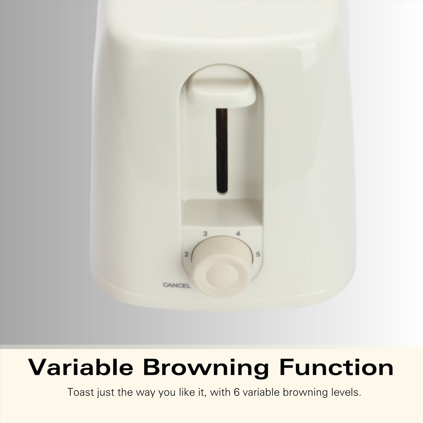Hamilton Beach Essential 2 Slice Cream Plastic Toaster