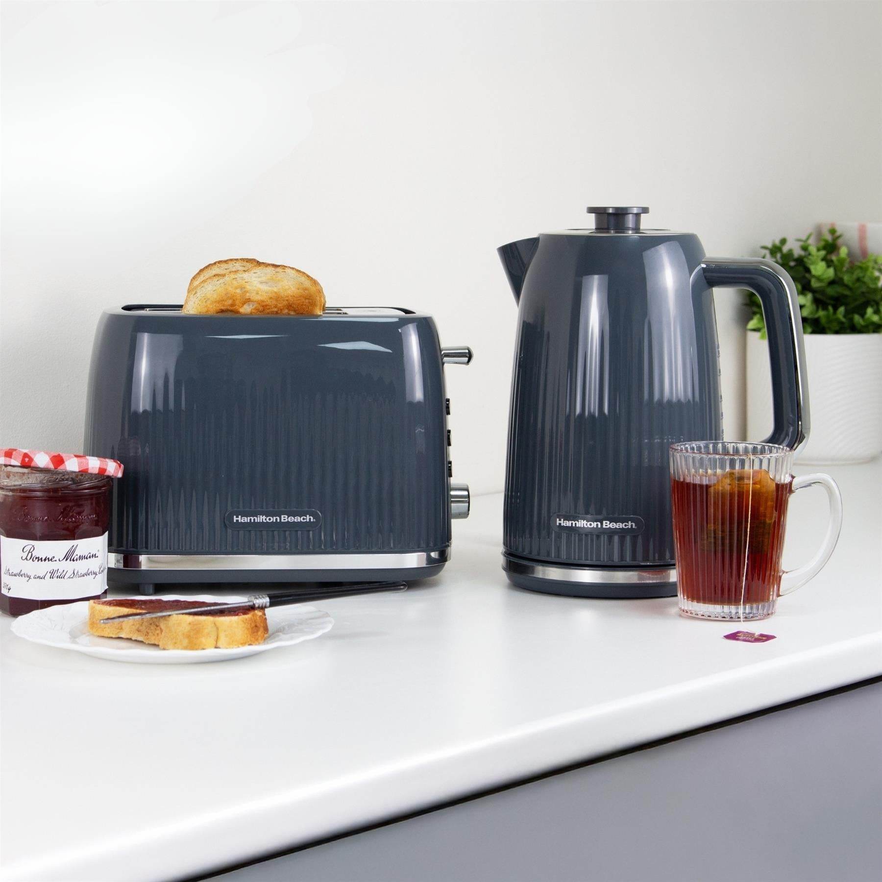 Hamilton Beach Miami Kettle & Toaster Set - Charcoal Grey - Hamilton Beach UK