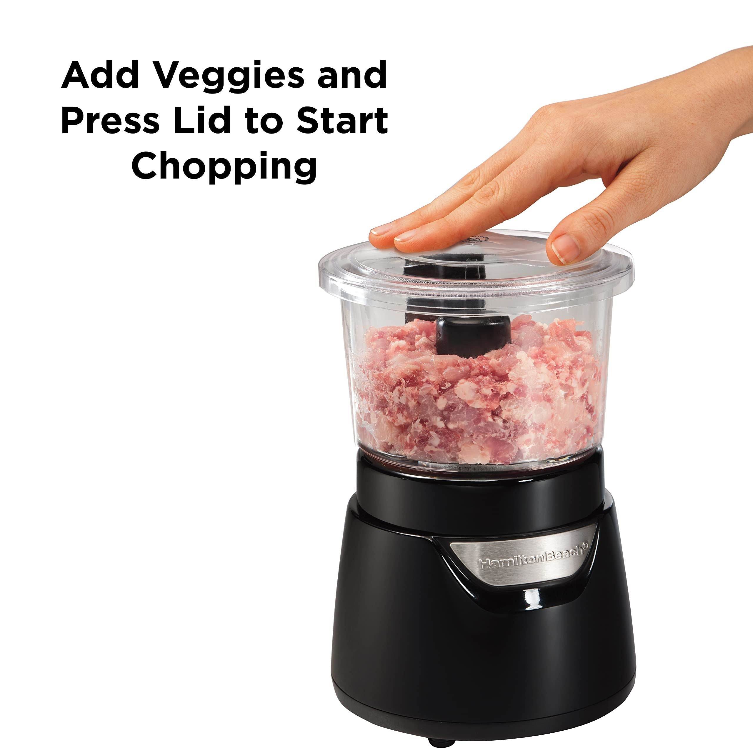 Hamilton Beach 700ml Stack & Press Glass Bowl Chopper - Hamilton Beach UK