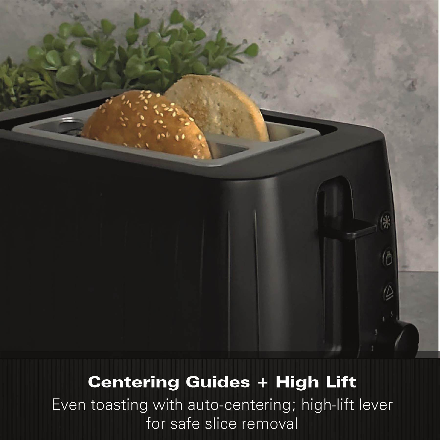 Hamilton Beach Stealth 2 Slice Textured Toaster - Matte Black - Hamilton Beach UK