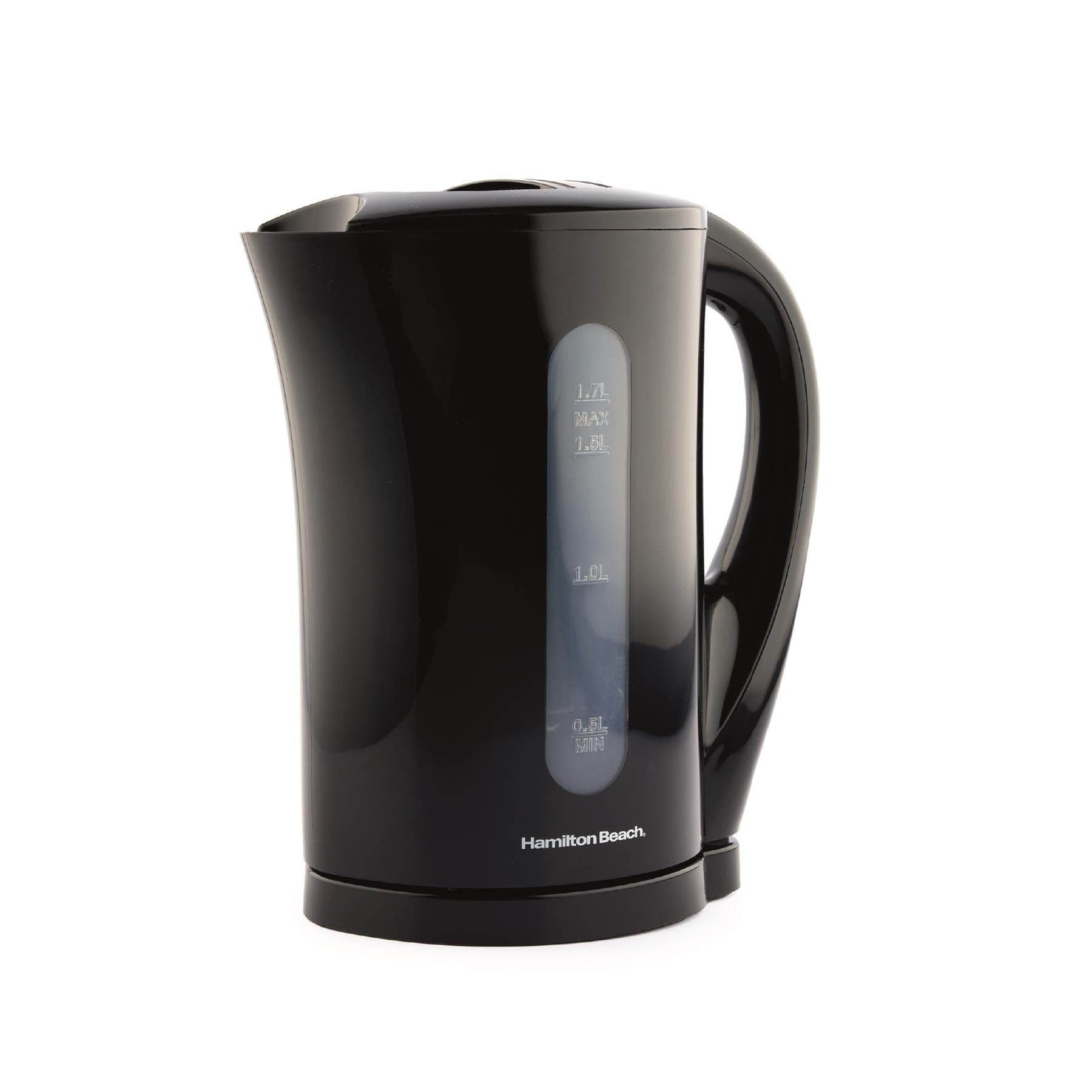 Hamilton Beach Essential 1.7L Plastic Kettle - Black - Hamilton Beach UK
