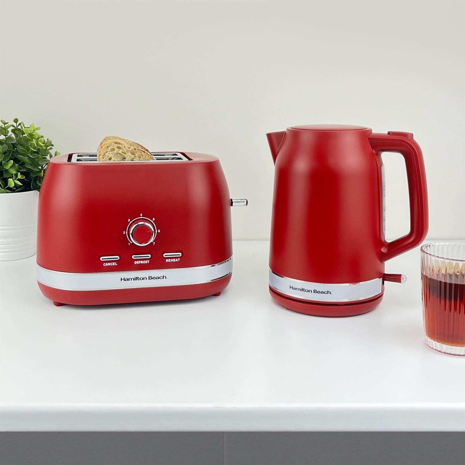 Hamilton Beach Ella 1.7L Kettle - Matte Red - Hamilton Beach UK