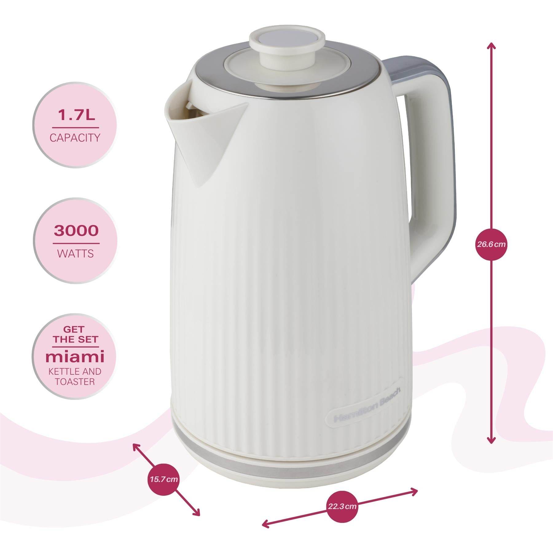 Hamilton Beach Miami 1.7L Kettle - Sand - Hamilton Beach UK