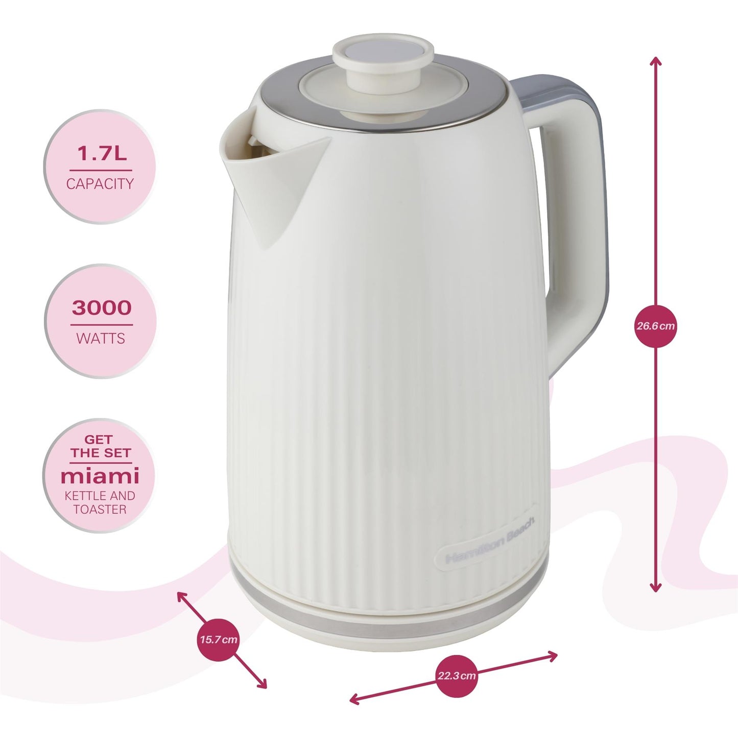 Hamilton Beach Miami 1.7L Kettle