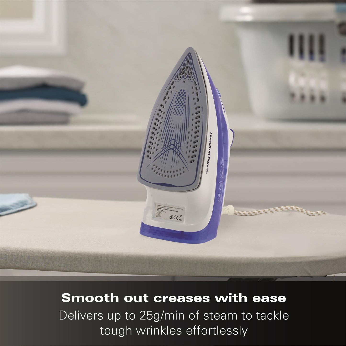 Hamilton Beach SteamMax 2200W Blue & White Steam Iron