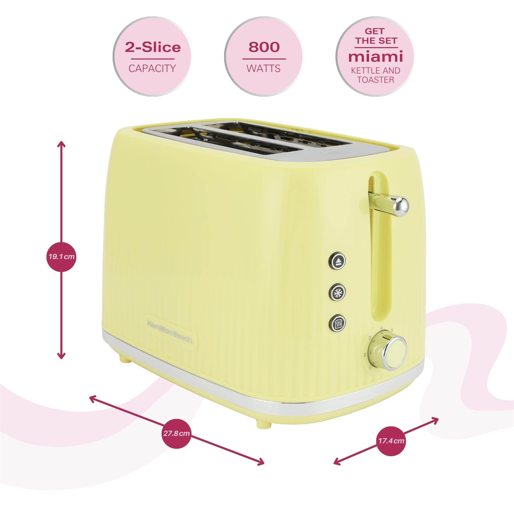 Hamilton Beach Miami 2 Slice Toaster - Banana Split - Hamilton Beach UK