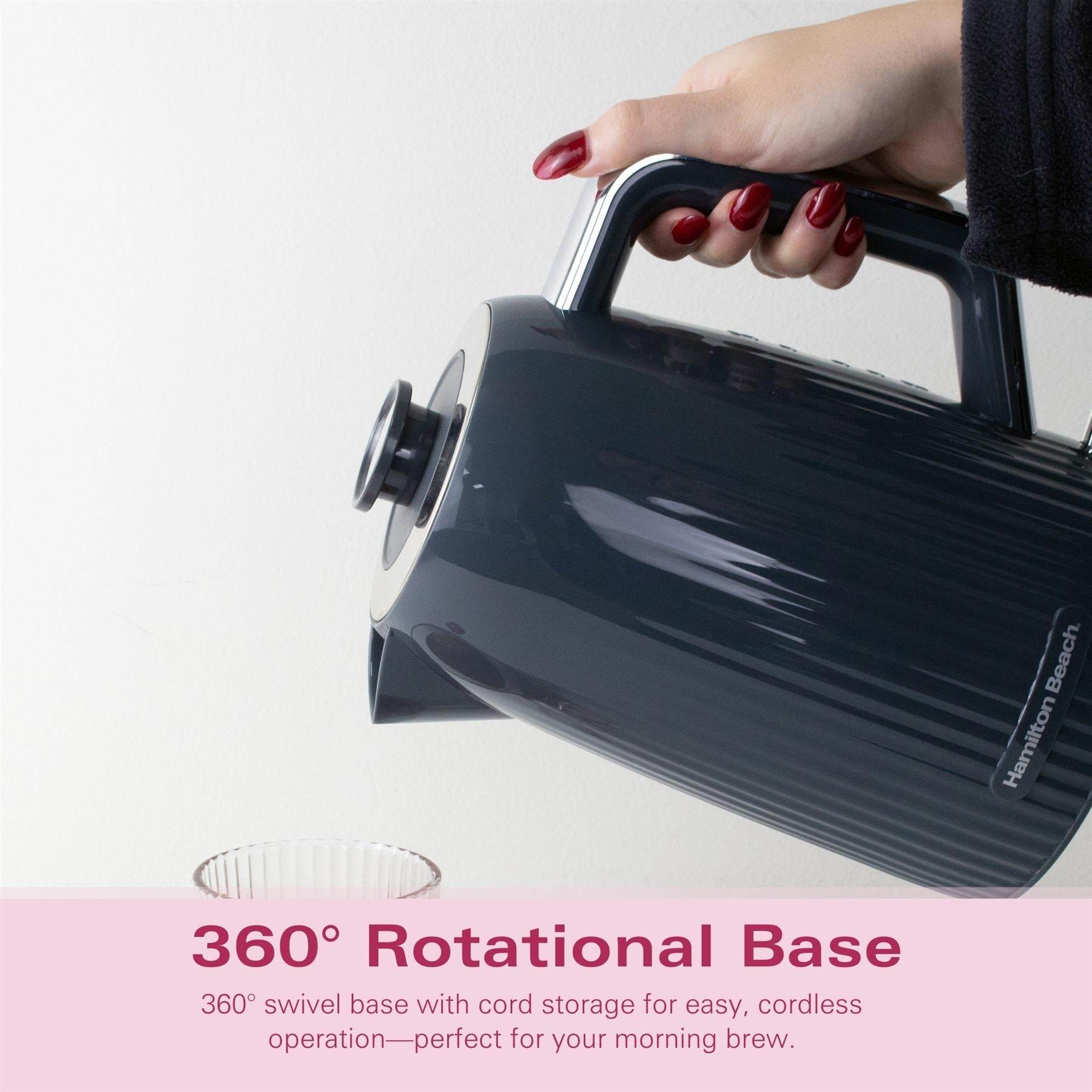 Hamilton Beach Miami 1.7L Kettle - Charcoal Grey - Hamilton Beach UK