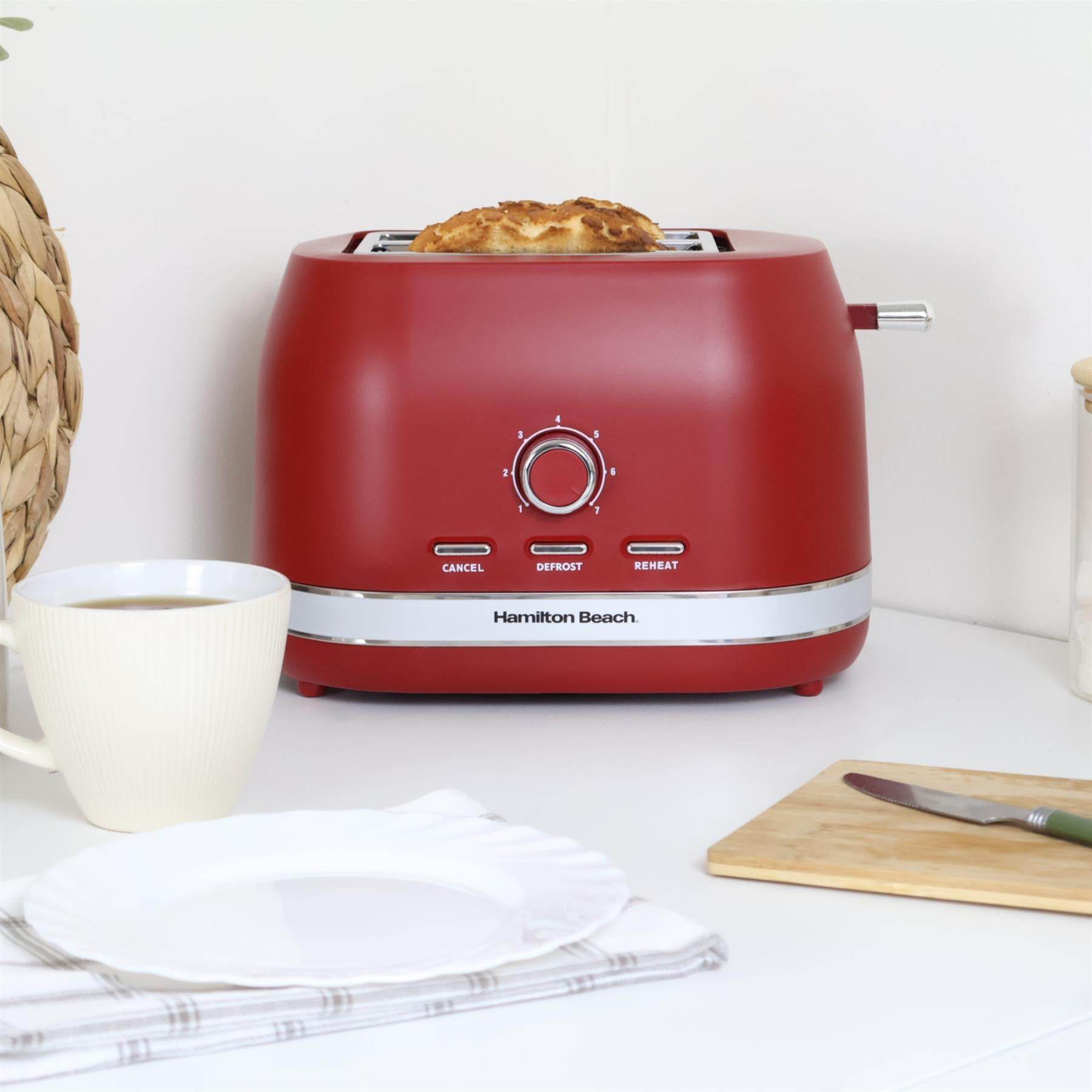 Hamilton Beach Ella 2 Slice Toaster - Matte Red - Hamilton Beach UK