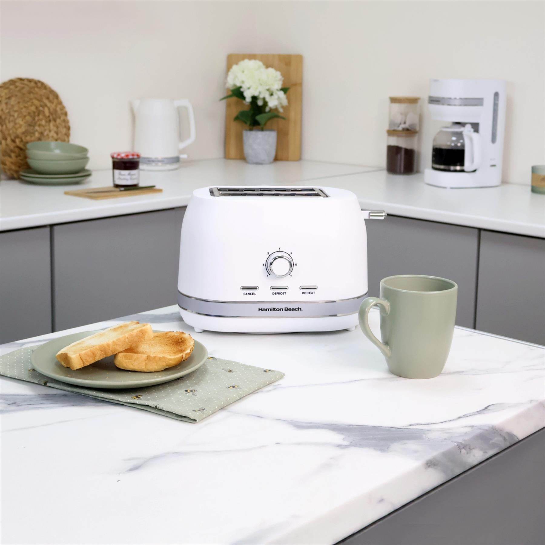 Hamilton Beach Ella 2 Slice Toaster - Matte White - Hamilton Beach UK