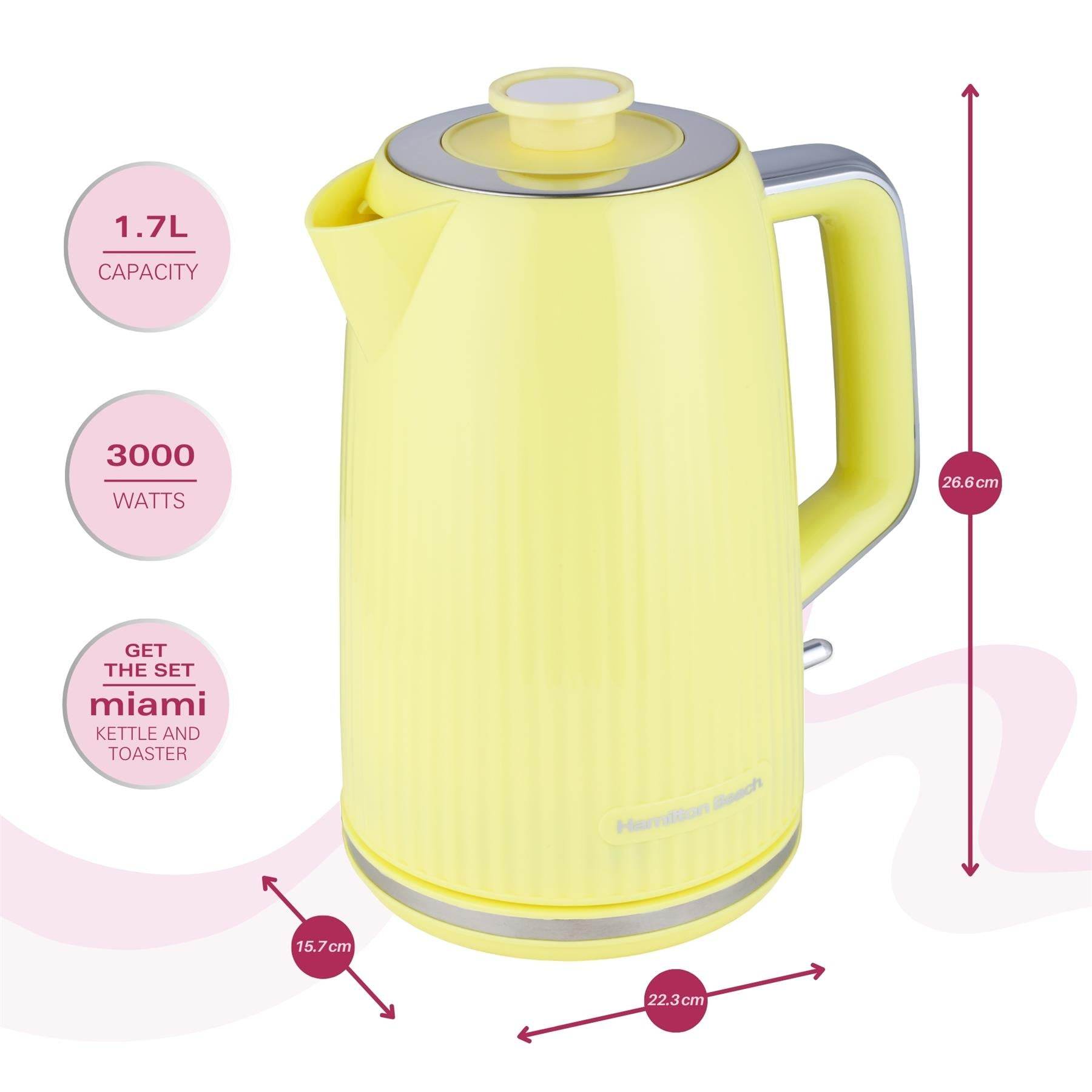 Hamilton Beach Miami 1.7L Kettle - Banana Split - Hamilton Beach UK