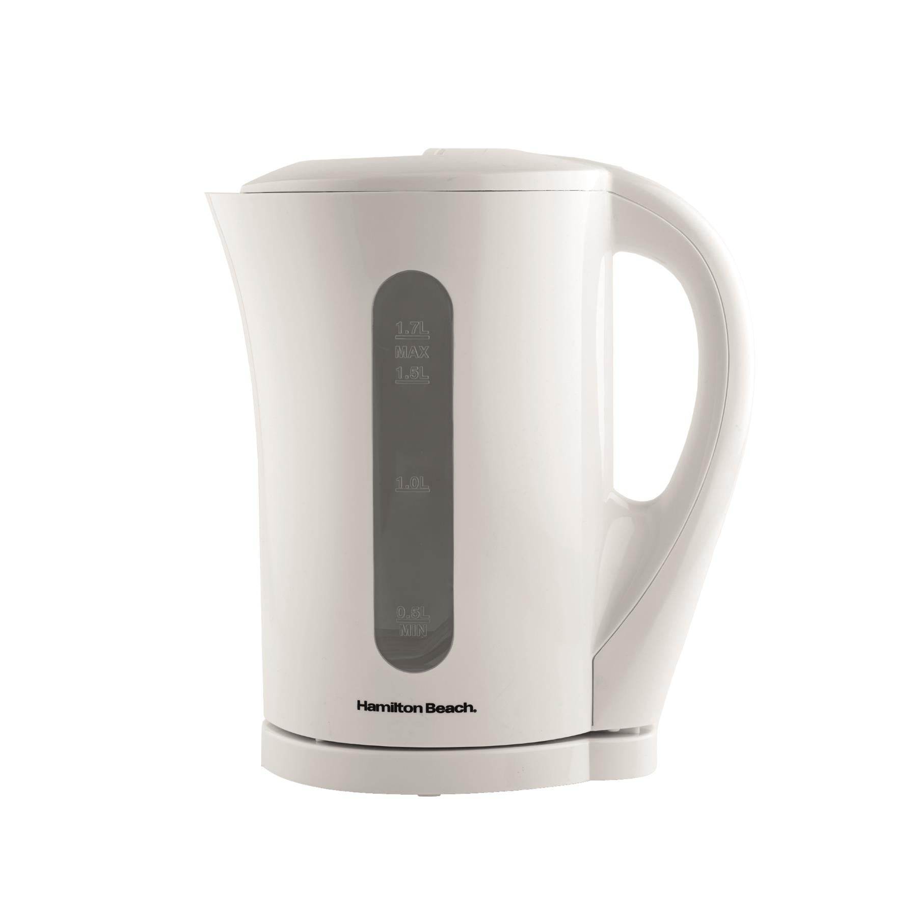 Hamilton Beach Essential 1.7L Plastic Kettle - White - Hamilton Beach UK
