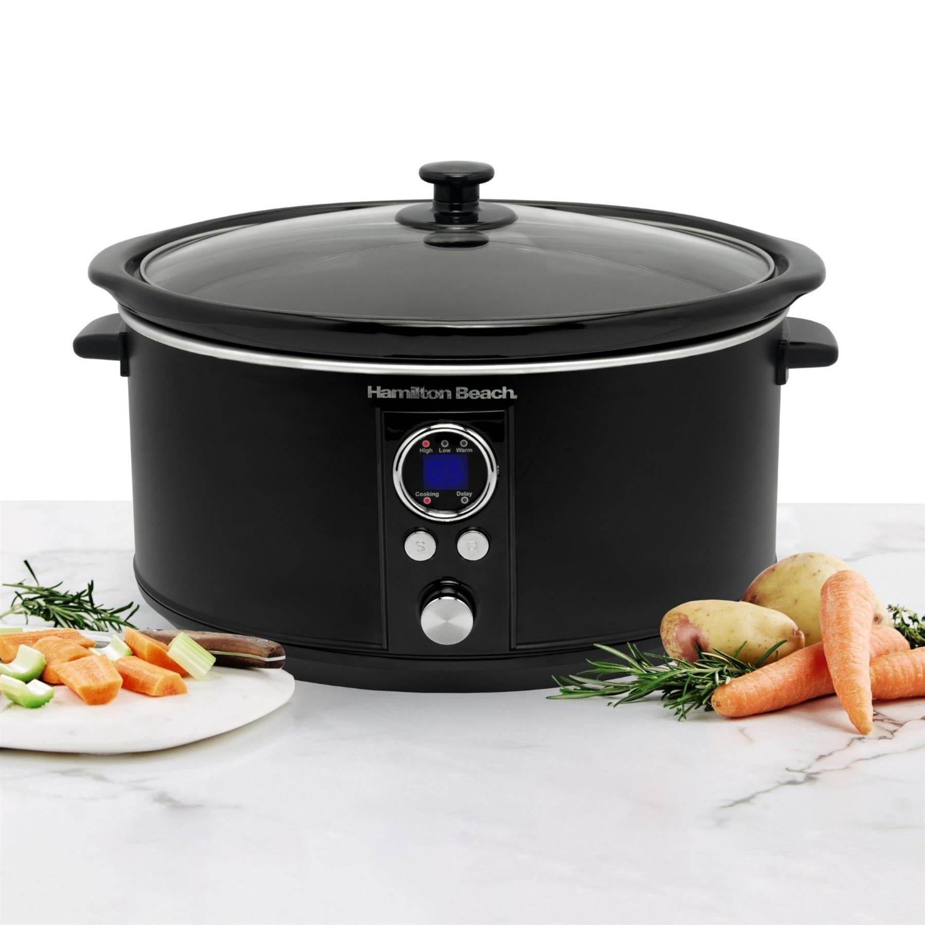 Hamilton Beach Digital 6.5L Oval Slow Cooker - Black - Hamilton Beach UK
