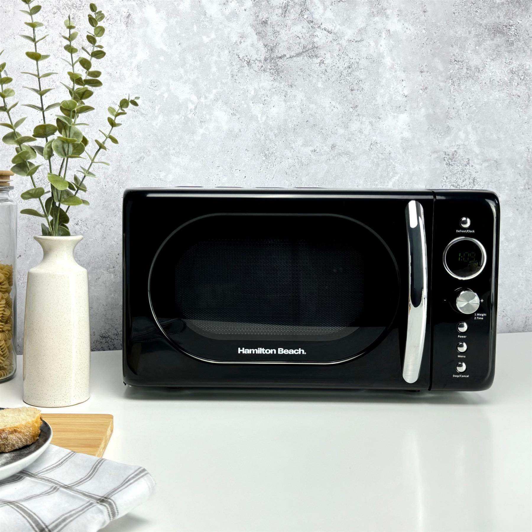 Hamilton Beach 20L Retro Microwave - Black - Hamilton Beach UK