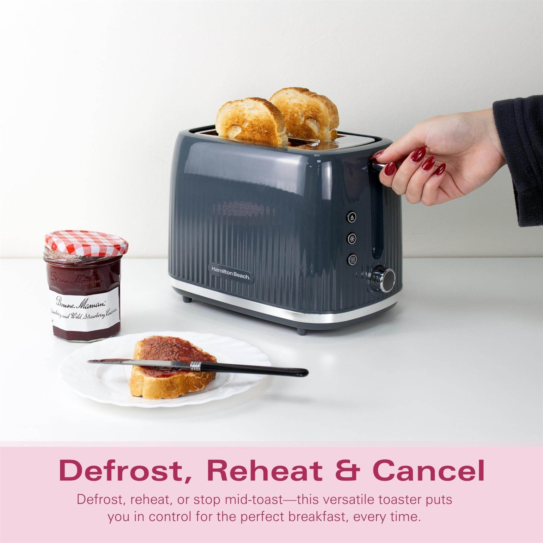 Hamilton Beach Miami 2 Slice Toaster - Charcoal Grey - Hamilton Beach UK