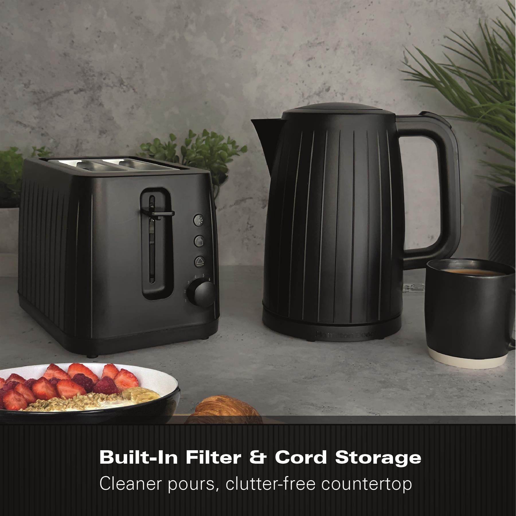 Hamilton Beach Stealth 1.7L Textured Kettle - Matte Black - Hamilton Beach UK