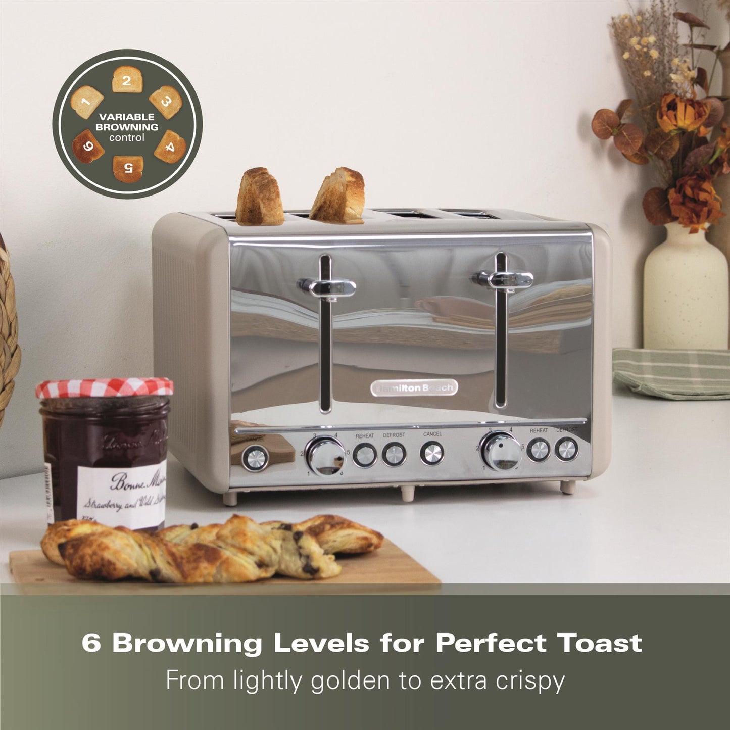 Hamilton Beach Harmony 4 Slice Toaster Cappuccino