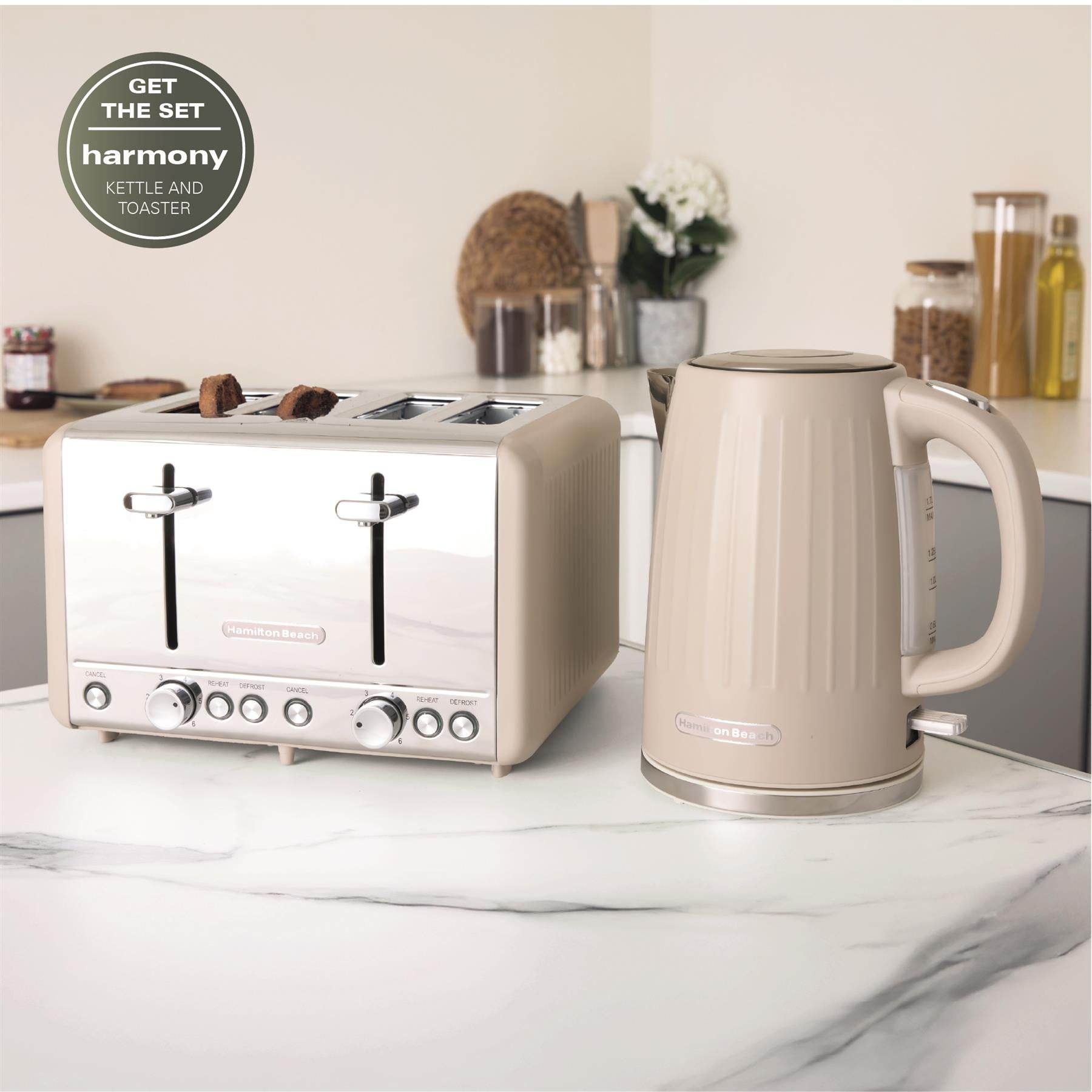 Hamilton Beach Harmony Kettle & Toaster Set - Cappuccino - Hamilton Beach UK
