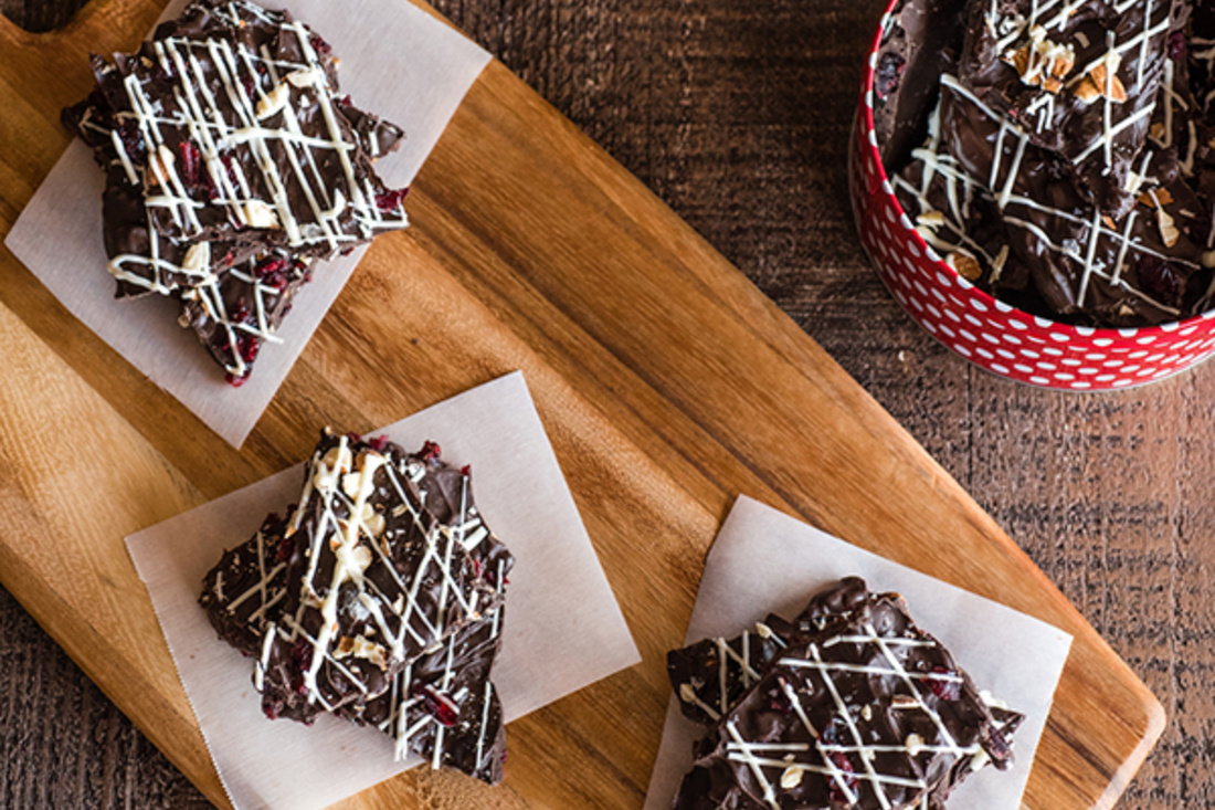 Cranberry & Almond Salted Chocolate Bark