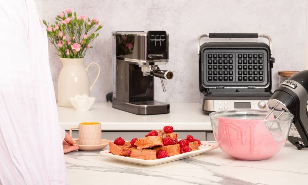 Her Perfect Mother's Day Morning: Pink Waffles & Barista-Style Coffee with Hamilton Beach