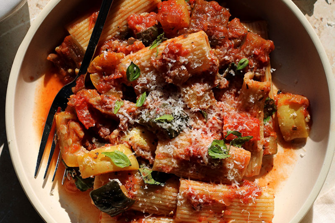 Slow Cooker Ratatouille Pasta