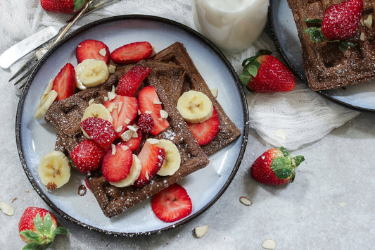 Chocolate Waffles with Chocolate Drizzle