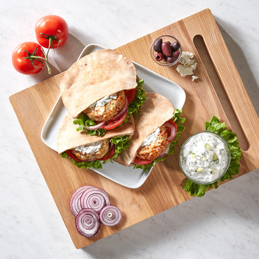 Air Fryer Greek Inspired Turkey Burgers