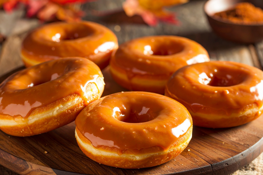 Cinnamon Apple Glazed Doughnuts