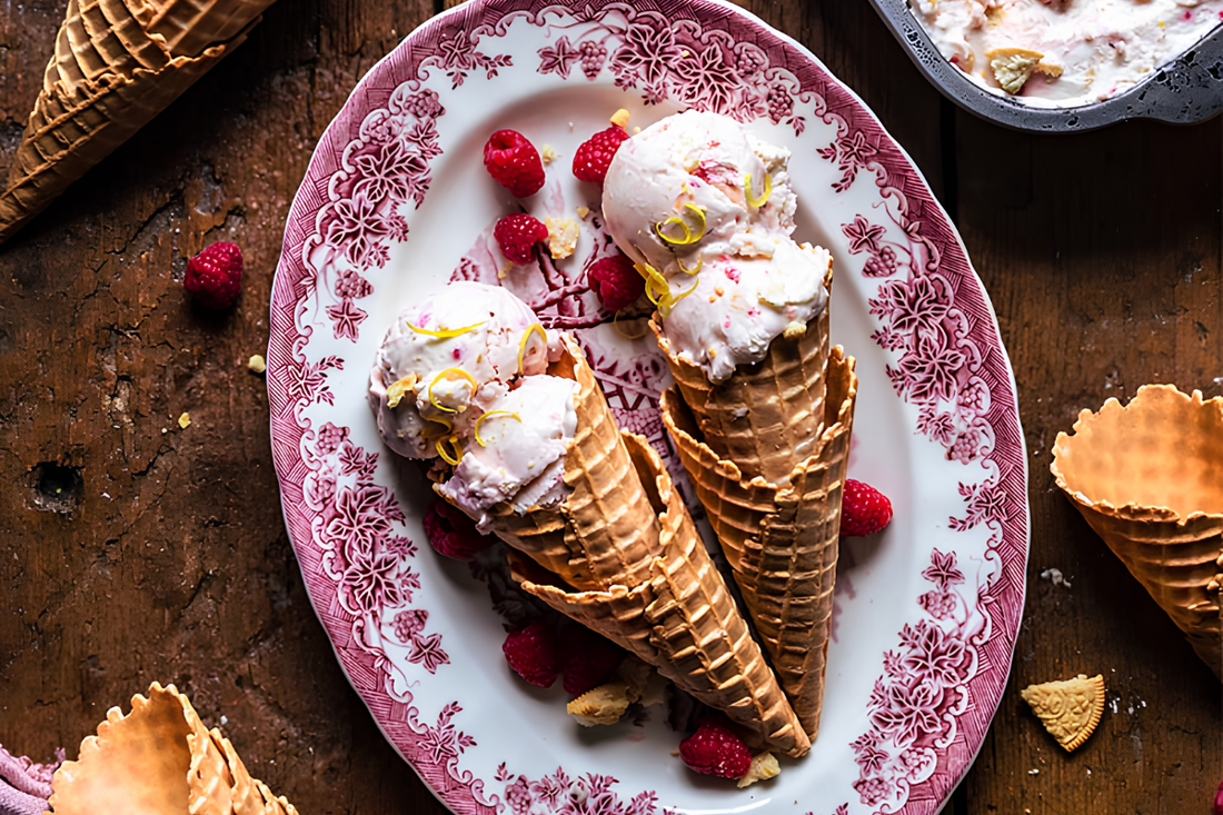 Lemon Raspberry Ripple Ice Cream