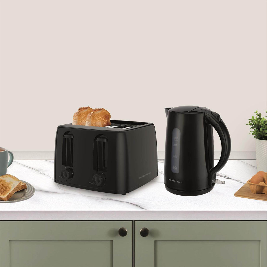 Hamilton Beach Essentials 1.7L Rapid Boil Kettle - Black - Hamilton Beach UK